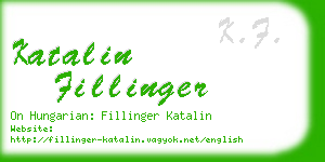 katalin fillinger business card